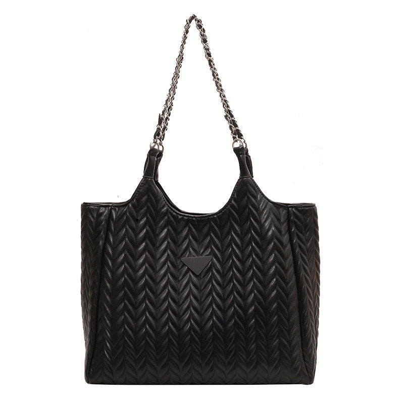 Women's Pleated Chain Large Capacity Shoulder Bag