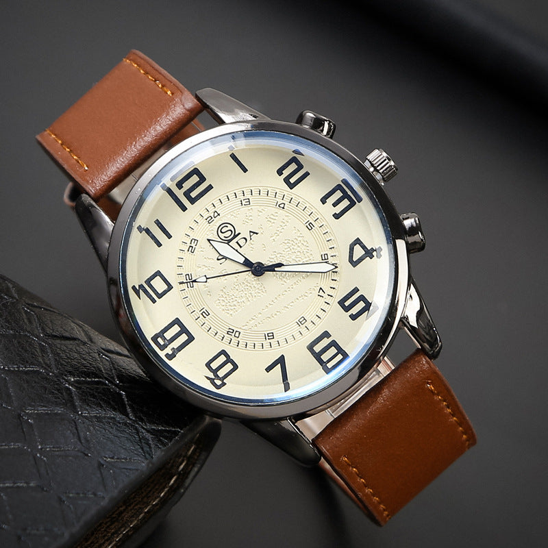 Belt Men's Digital Dial Quartz Watch