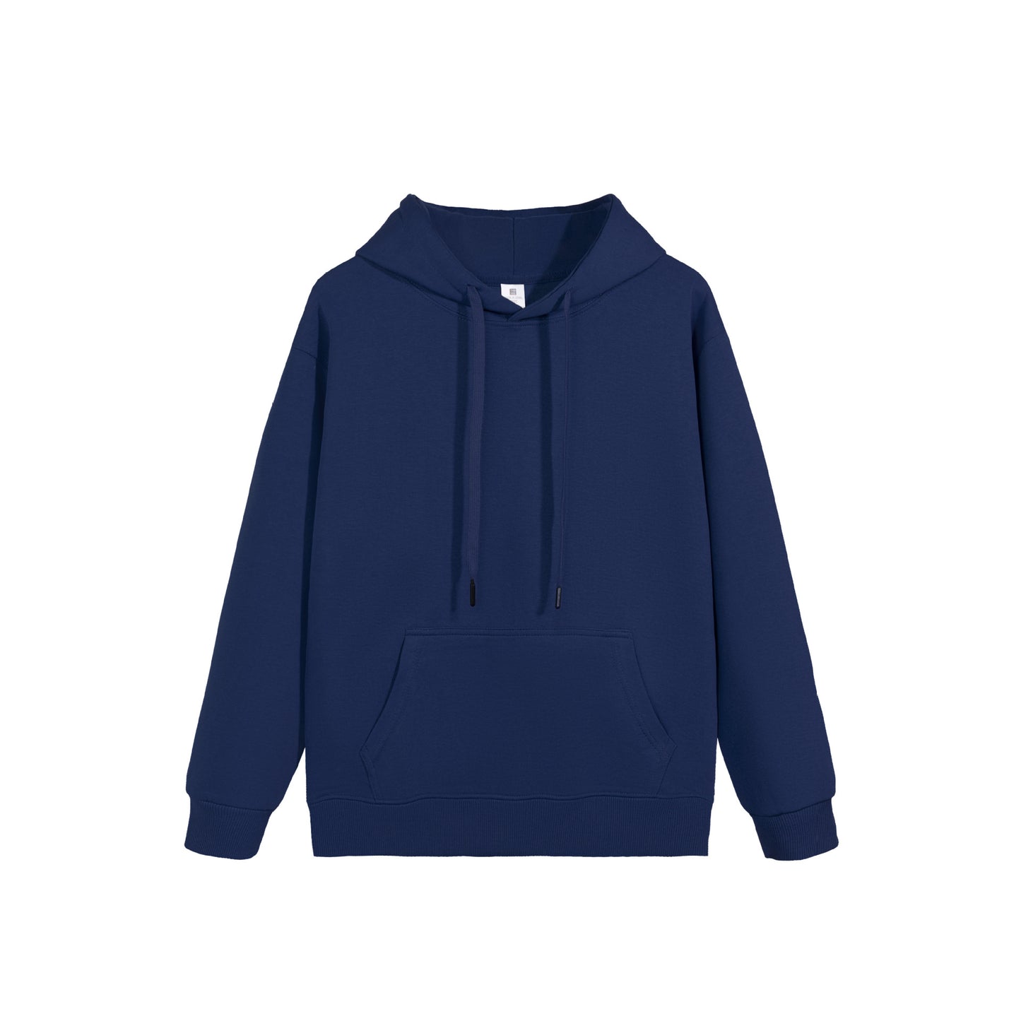 Ensfarvet dobbeltsidet sweater med hætte til kvinder