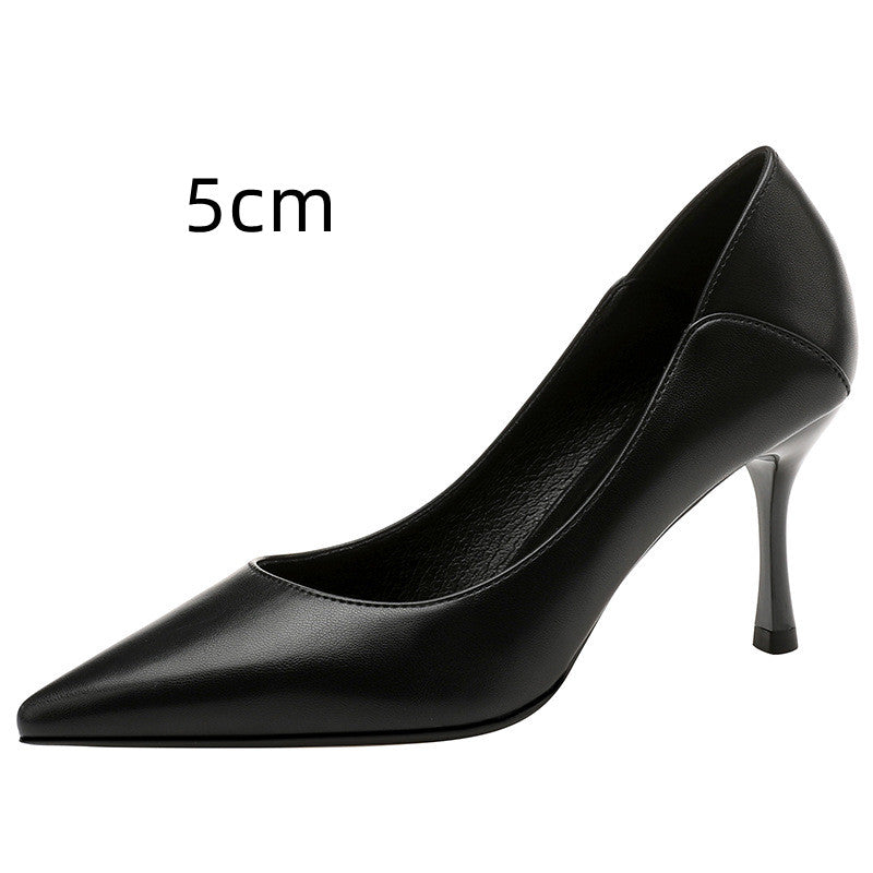 Spring New Women's Stiletto Pointed Toe French High Heels