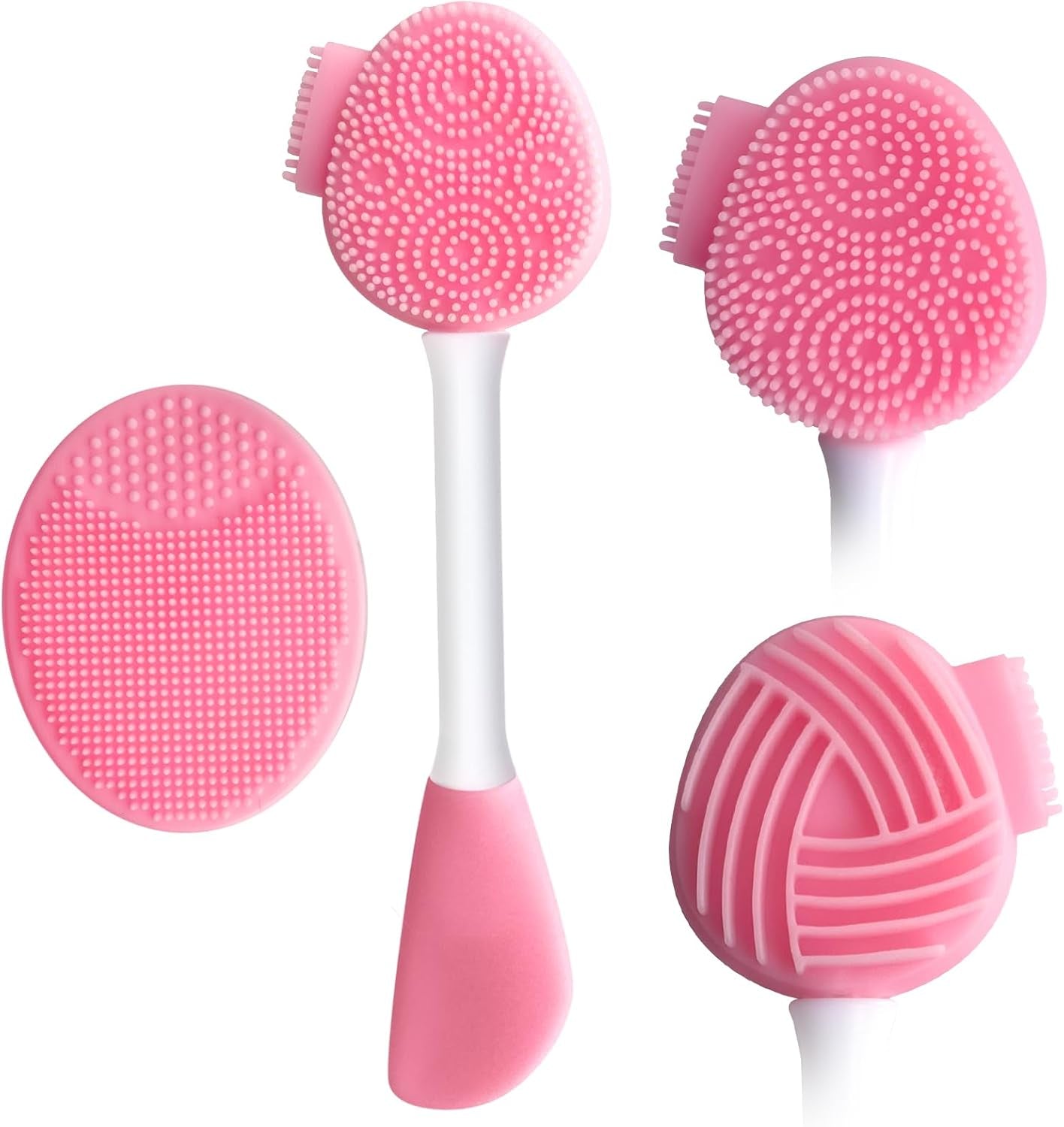 Silicone Face Scrubber Face Mask Brush Exfoliating Lip Cleansing Facial Cleansing/Wash Brush Exfoliator Blackhead Skin Care Tool Makeup Removes Dead & Dry Skin for Women Grils Men