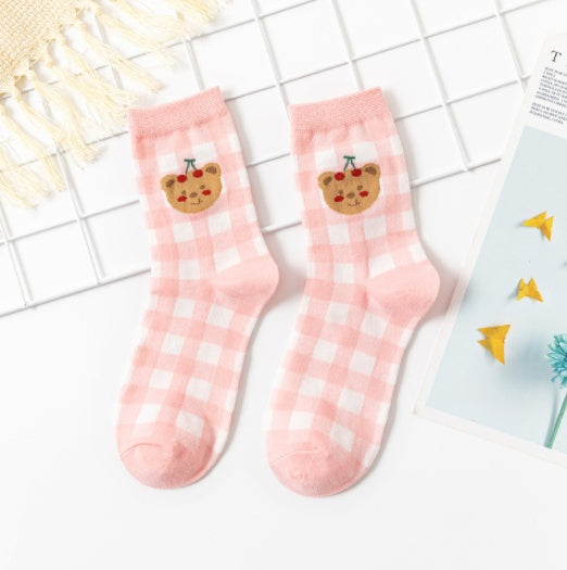 Gummy Bear Series Cotton Socks Women's Preppy Style