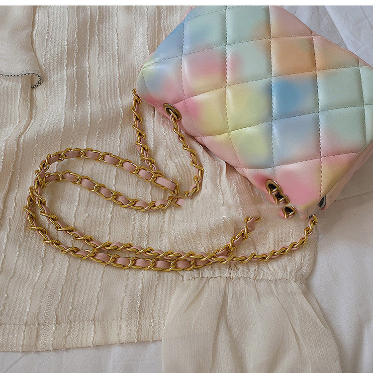 Versatile Messenger Bag Rhombus Chain Bag High Fashion