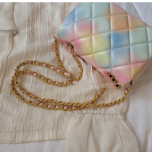 Versatile Messenger Bag Rhombus Chain Bag High Fashion