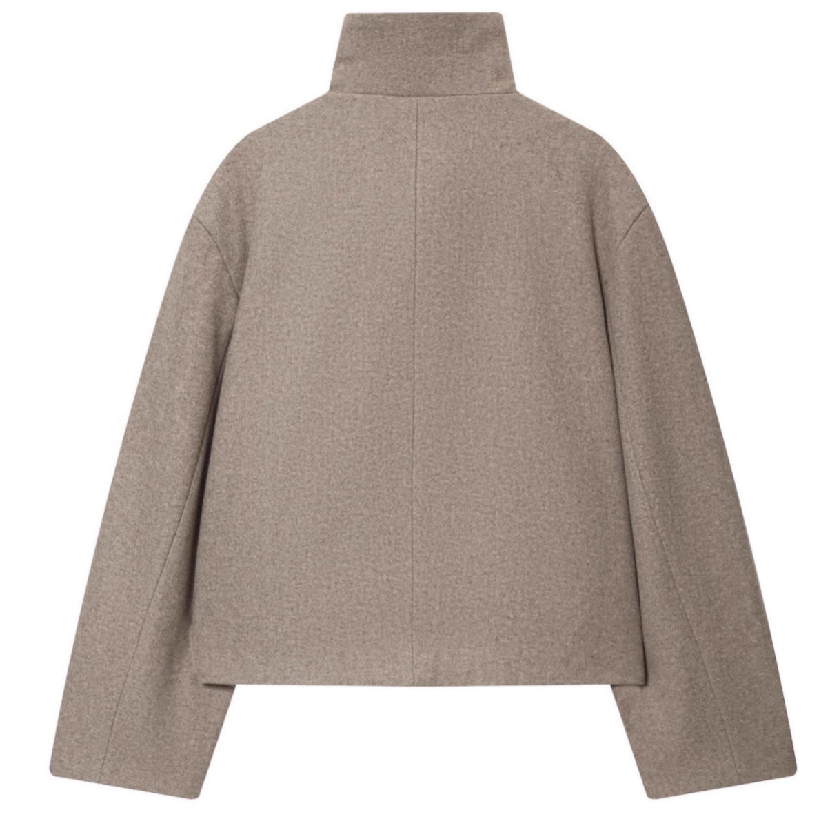 Women's Loose Casual Minimalist Long Sleeve Button-up Stand Collar Jacket