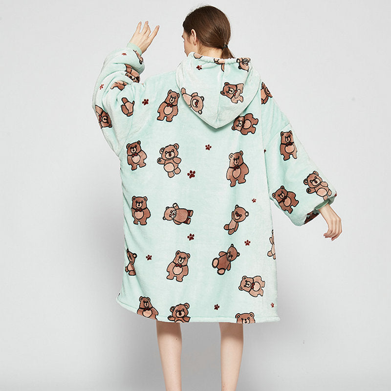 Large Flannel Lovers Casual Home Clothes Pajamas