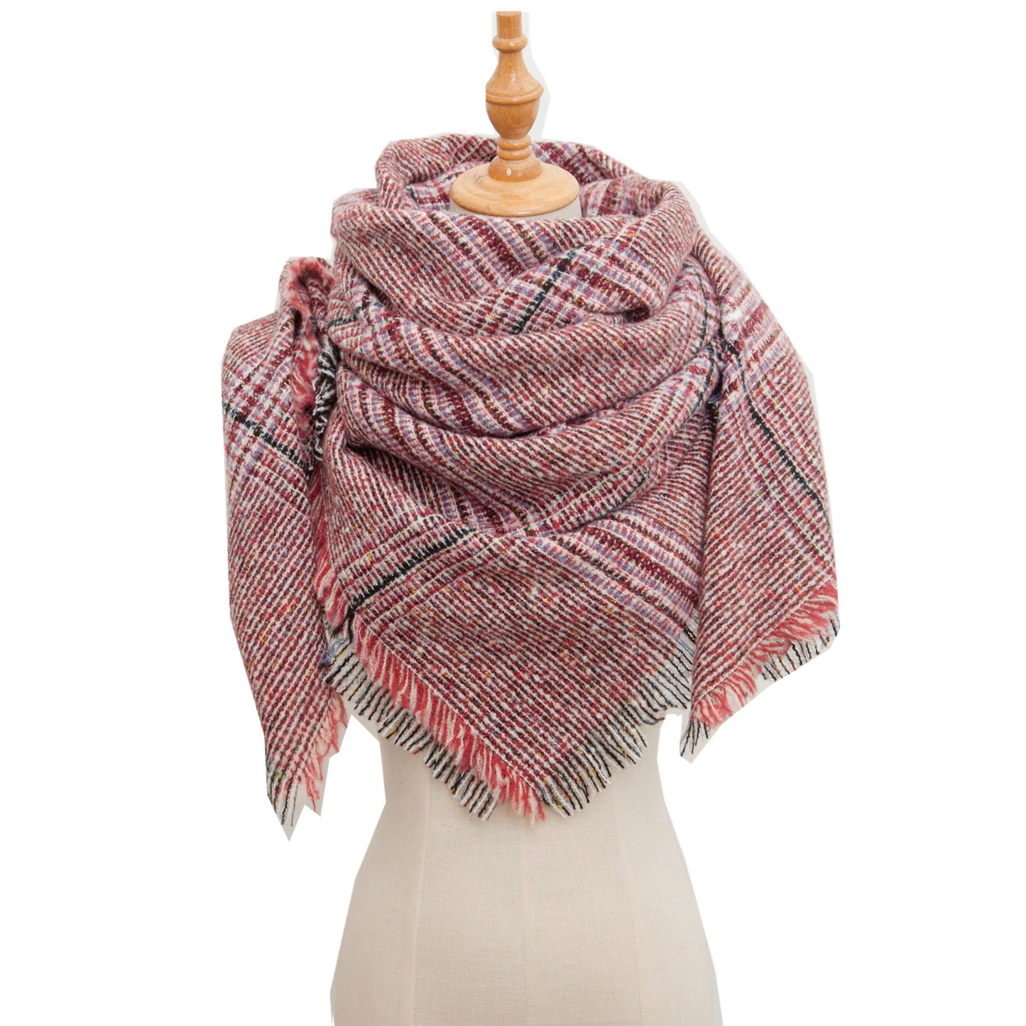 Shawl Scarf Autumn And Winter Large Plaid Triangle