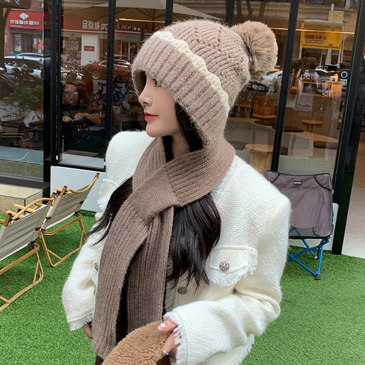 Women's Fashion Warm Plus Down Windproof Woolen Hat