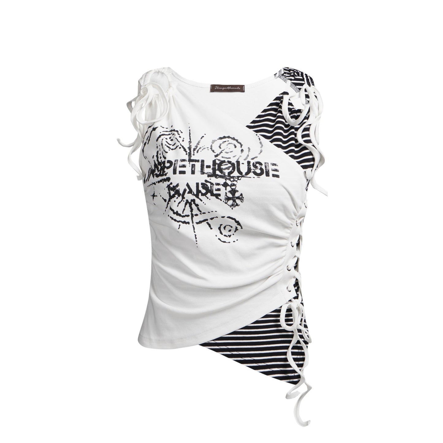 American Y2g Printing Halter Spaghetti Straps Women's Summer Subculture
