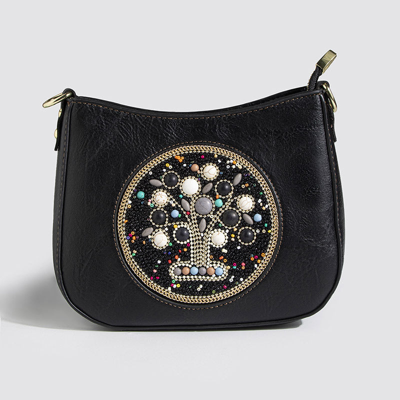Perle Turkis Etnisk Stil Tote Spand Skulder Crossbody Taske