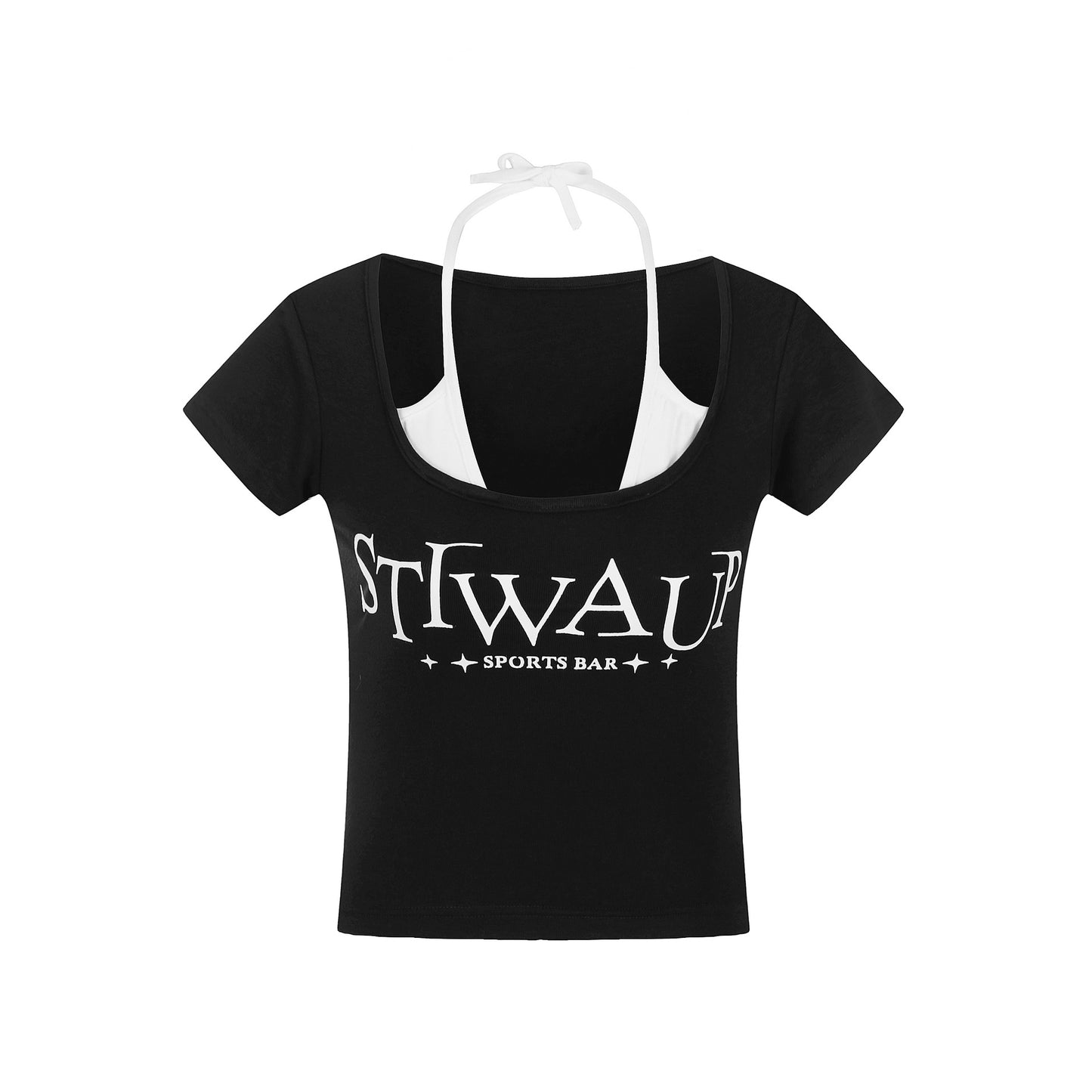 American Retro Cute Hot Girl Printed Short-sleeved T-shirt