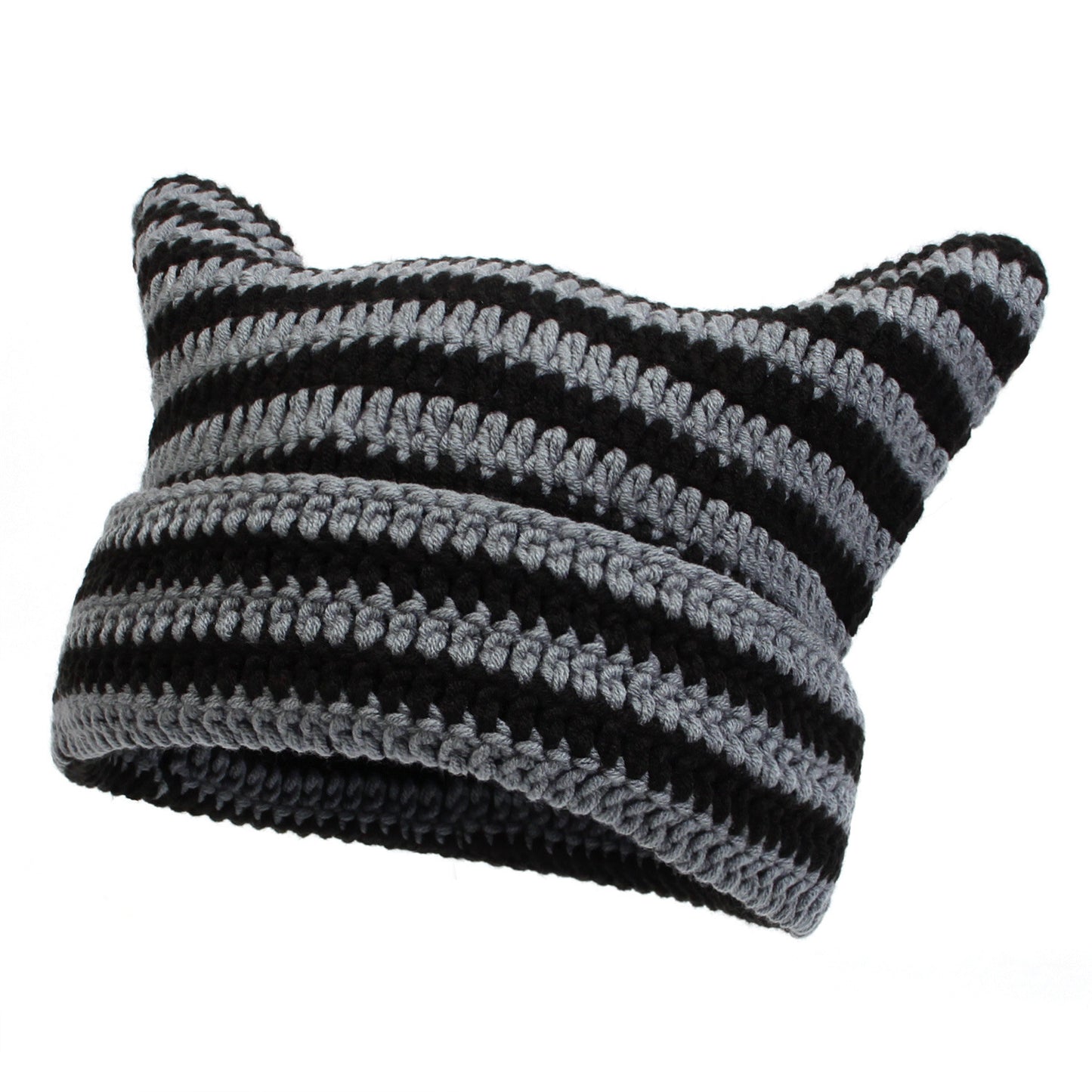 Japanese-style Mischievous Handmade Crocheted Woolen Hat