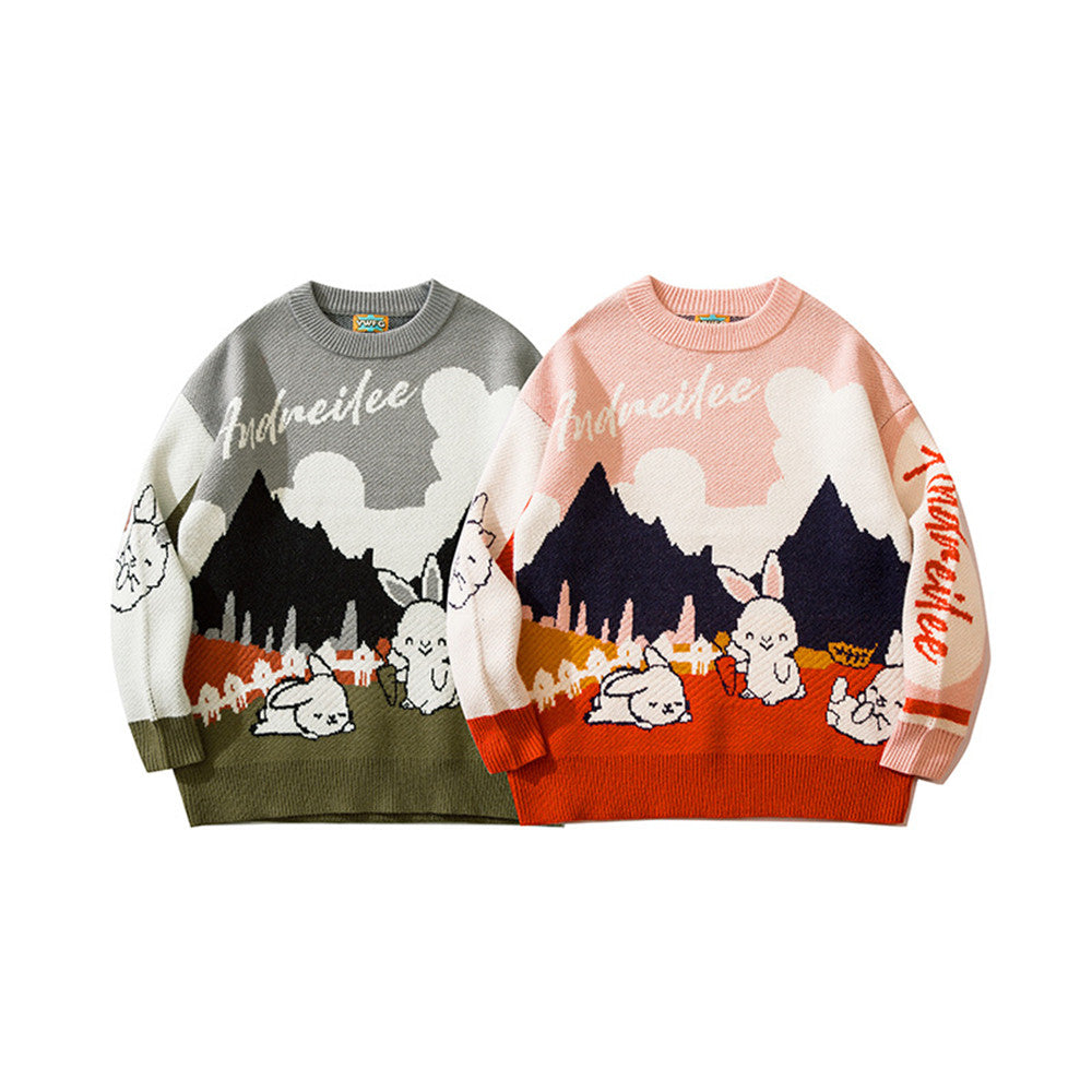 Men's Pullover Sweater Long Sleeve Loose Wool
