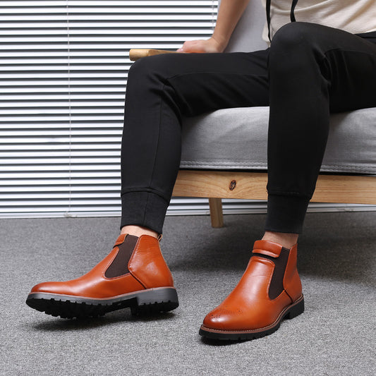 Men's Fashion Casual High Top Leather Boots