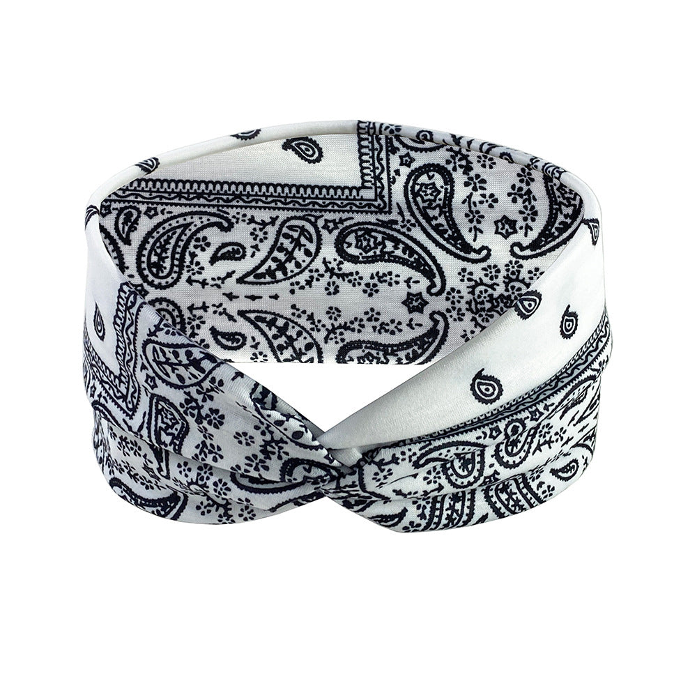 Retro Wide Cross Hairband Amoeba