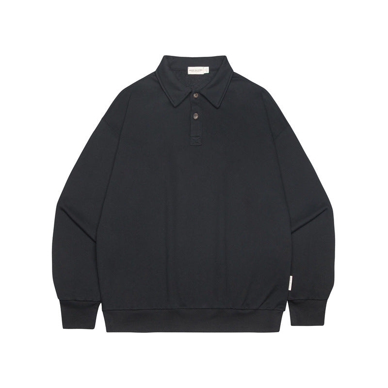 Lapel Couple Sweater Autumn Long-sleeved Top