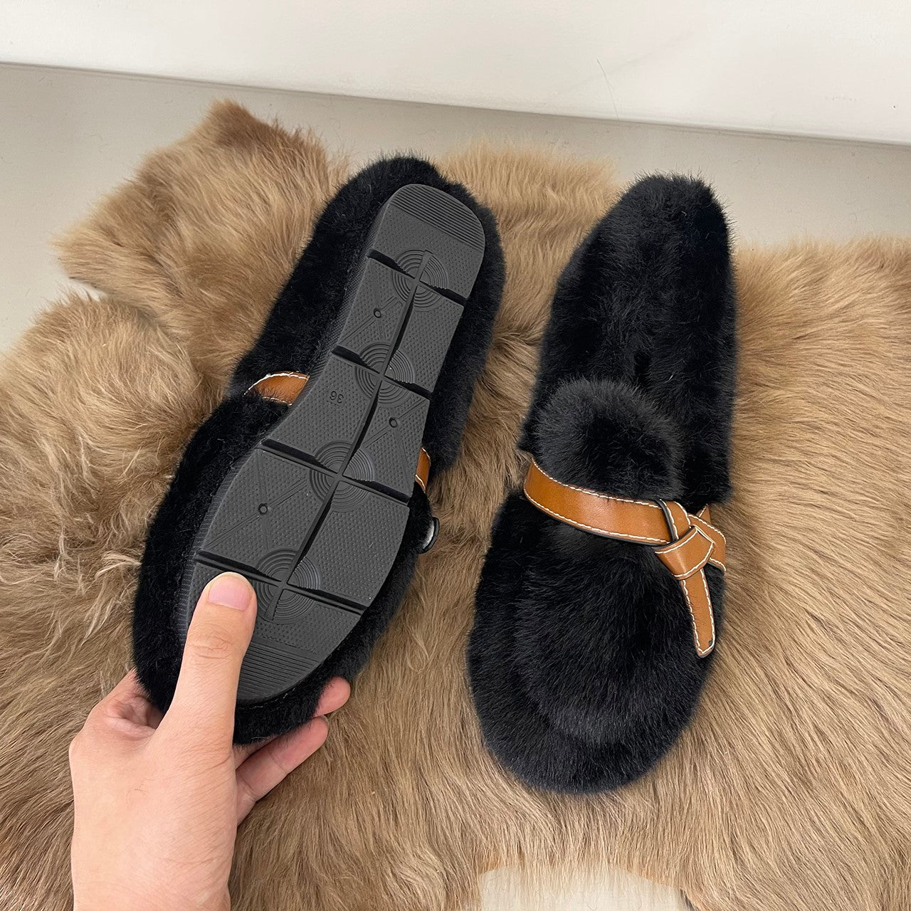 Inner Heightening Warm Thick Sole Plus Fleece Shoes