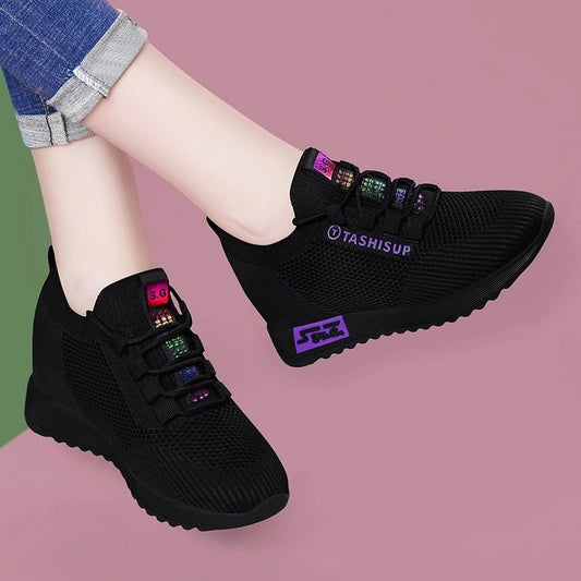 Single Cotton Casual Shoes, New High Rise Women's Fashion