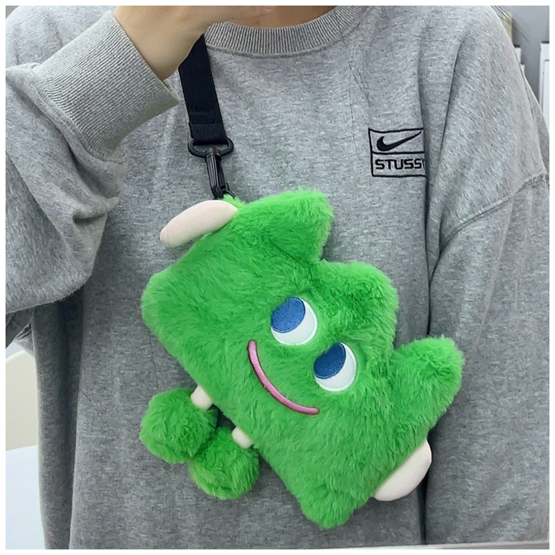Emotional Straw  Mobile Phone Bag Cute Plush Crossbody Bag Female