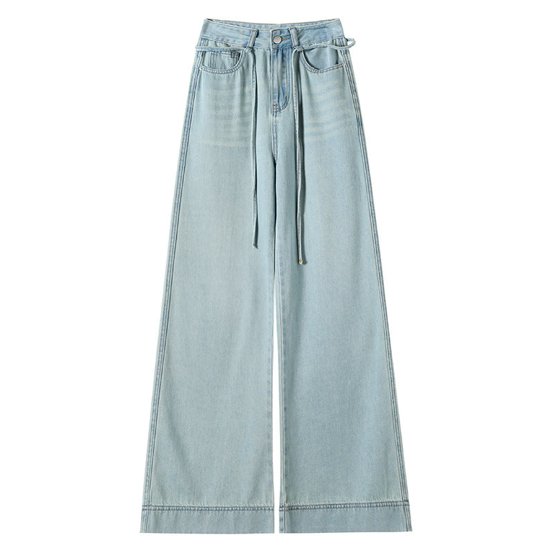 Jeans Women's Loose High Waist Moonlight Blue Wide Leg Trousers