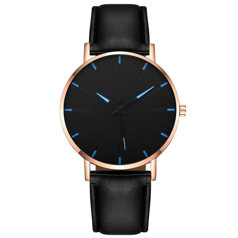 Men's Fashion Style Belt  Thin Watch Quartz Watch