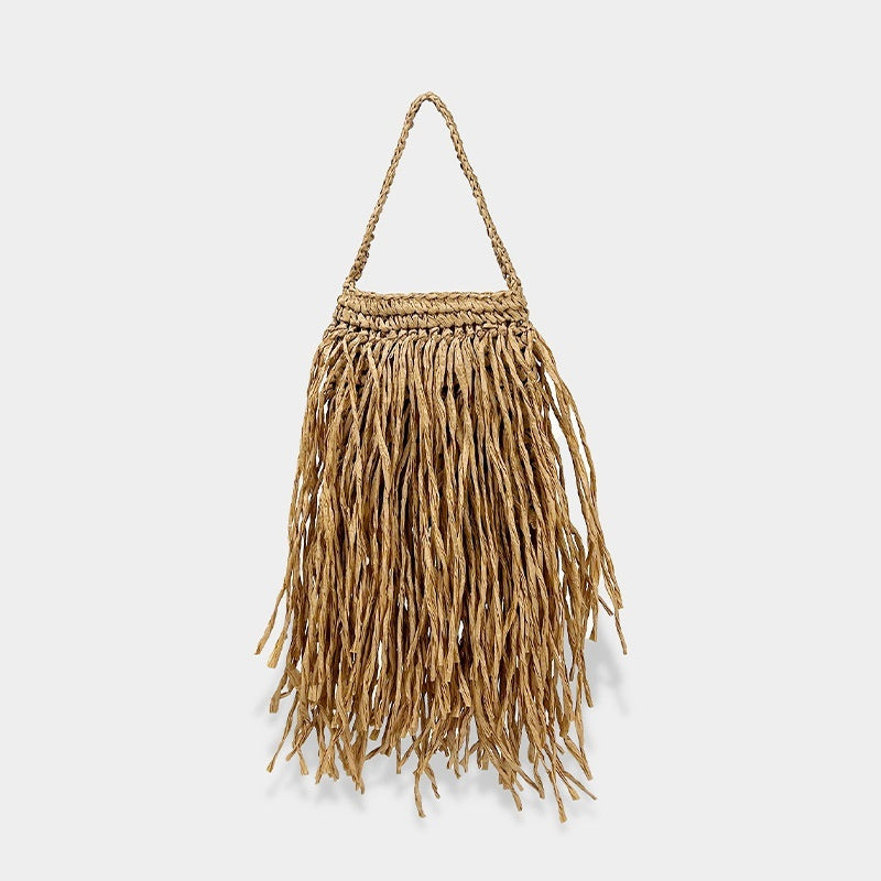 Knitted Tassel Summer Fashion Woven Straw Bag