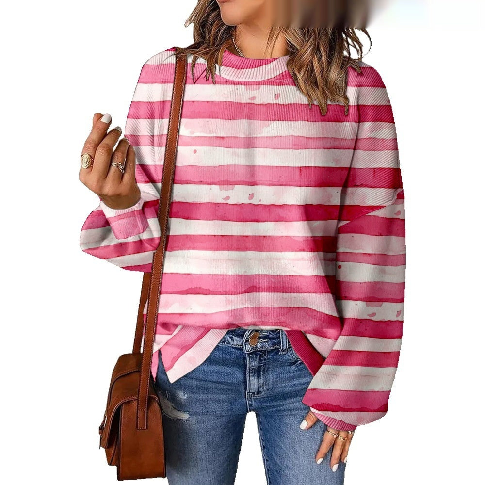 Digitalprint Mønsterskygge Modetrend Rundhalset Sweater 3D
