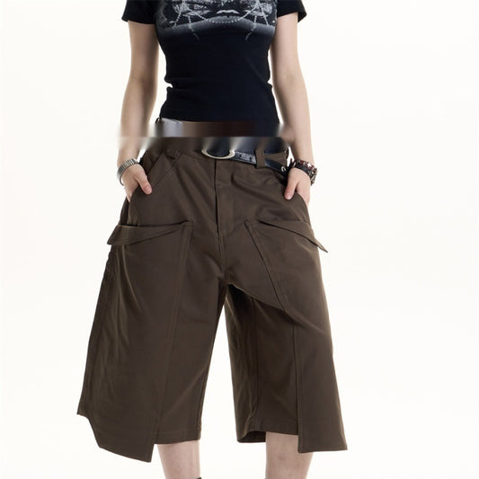 American Retro Hot Girl Style Tooling Wide-leg Casual Pants