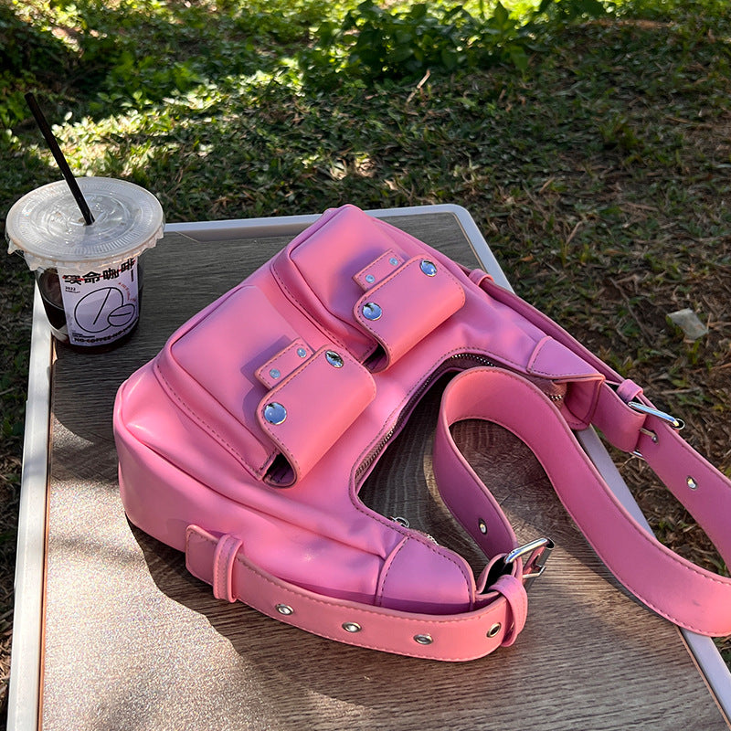 Special-interest Design Locomotive Style New High Sense Fashion Ins One Shoulder Bag