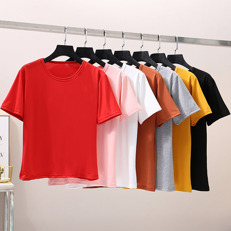Pure White T Loose Casual Short Sleeve