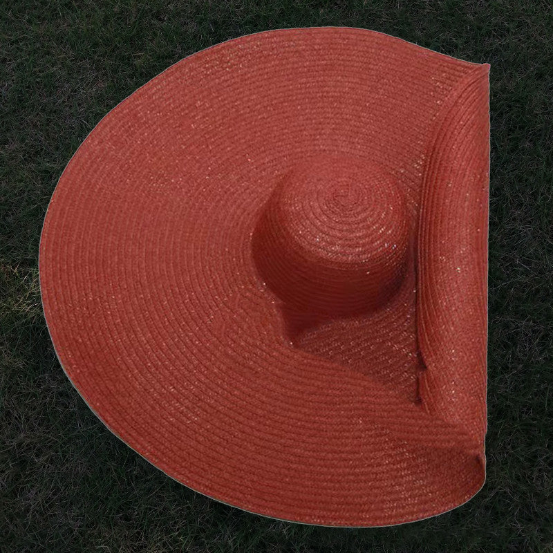 New Women's European And American Big Brim Straw Hat Foldable
