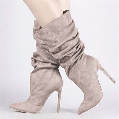 High-heeled Boots Stiletto Medium Boots Large Size