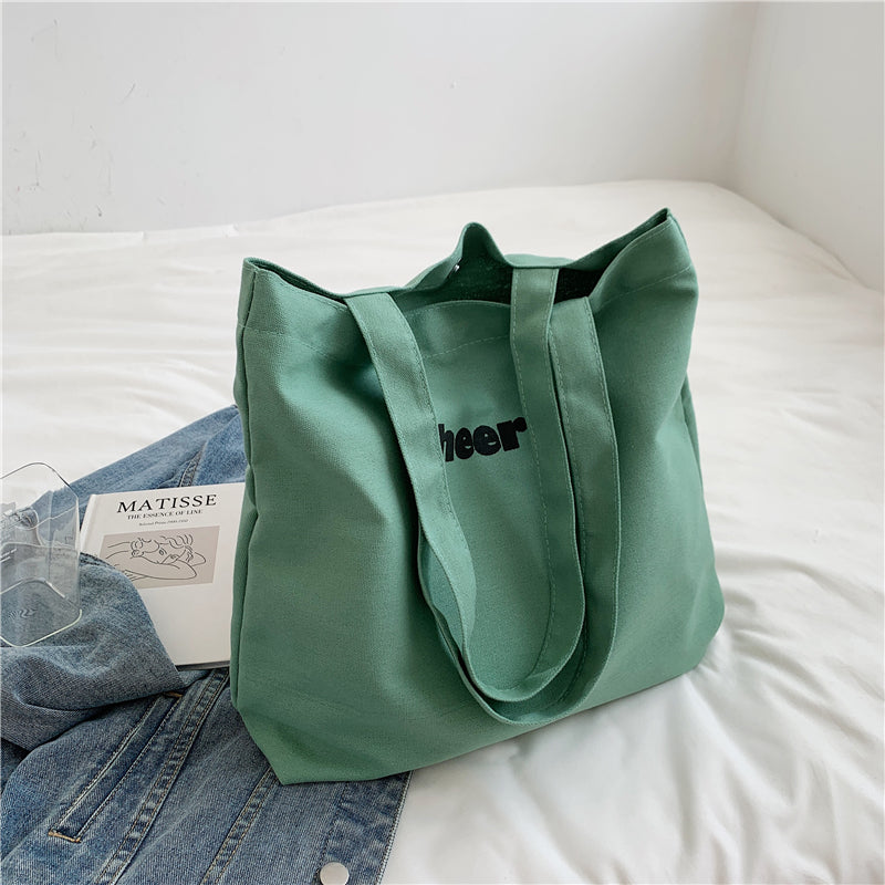 Japanese Lazy Style Large Capacity Carrying Canvas Shoulder Bag
