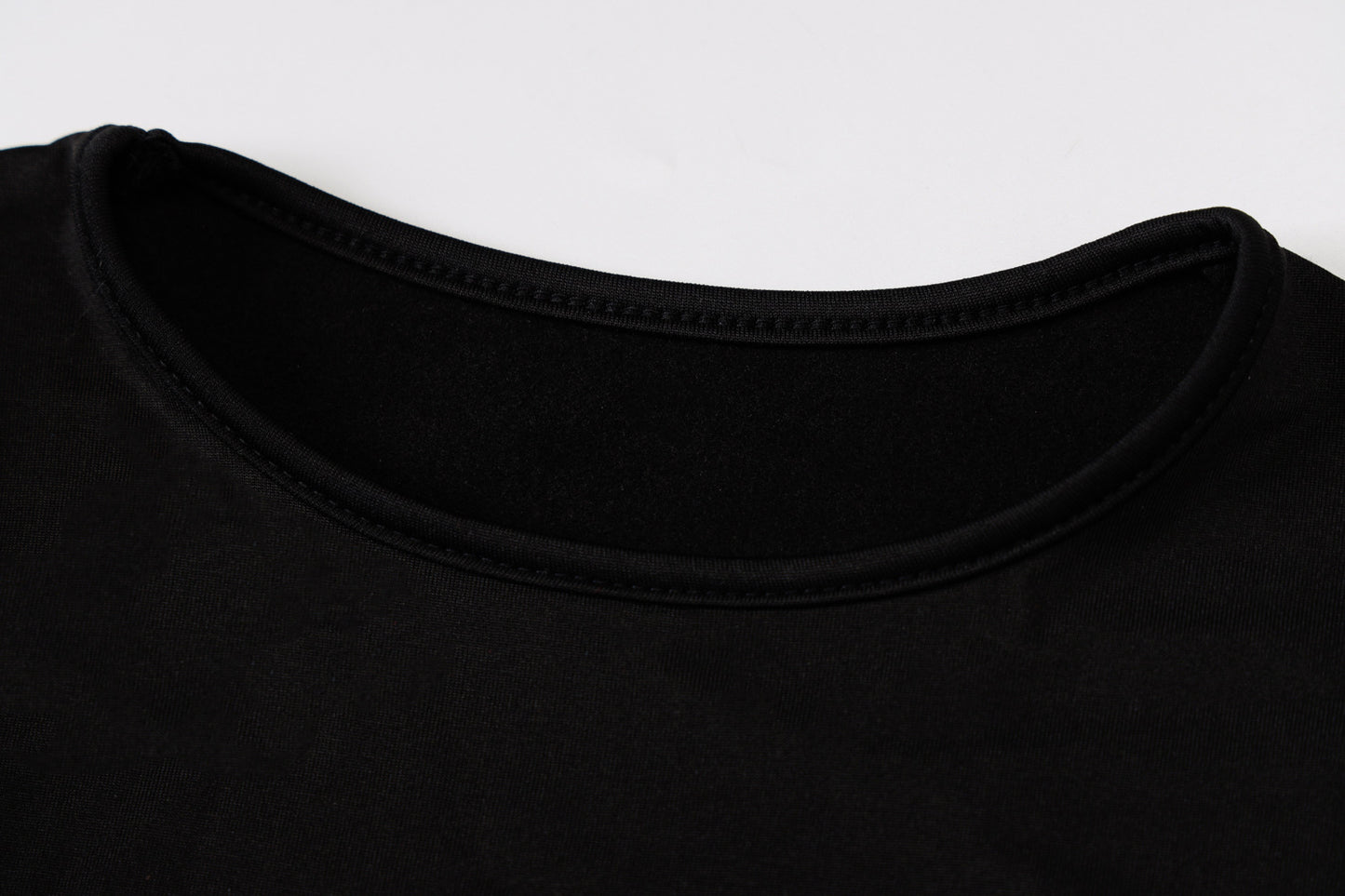 Fashion Stitching Mesh See-through Long Sleeve Round Neck Jumpsuit