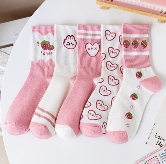 Cute Japanese Korean College Style Cotton Summer Stockings