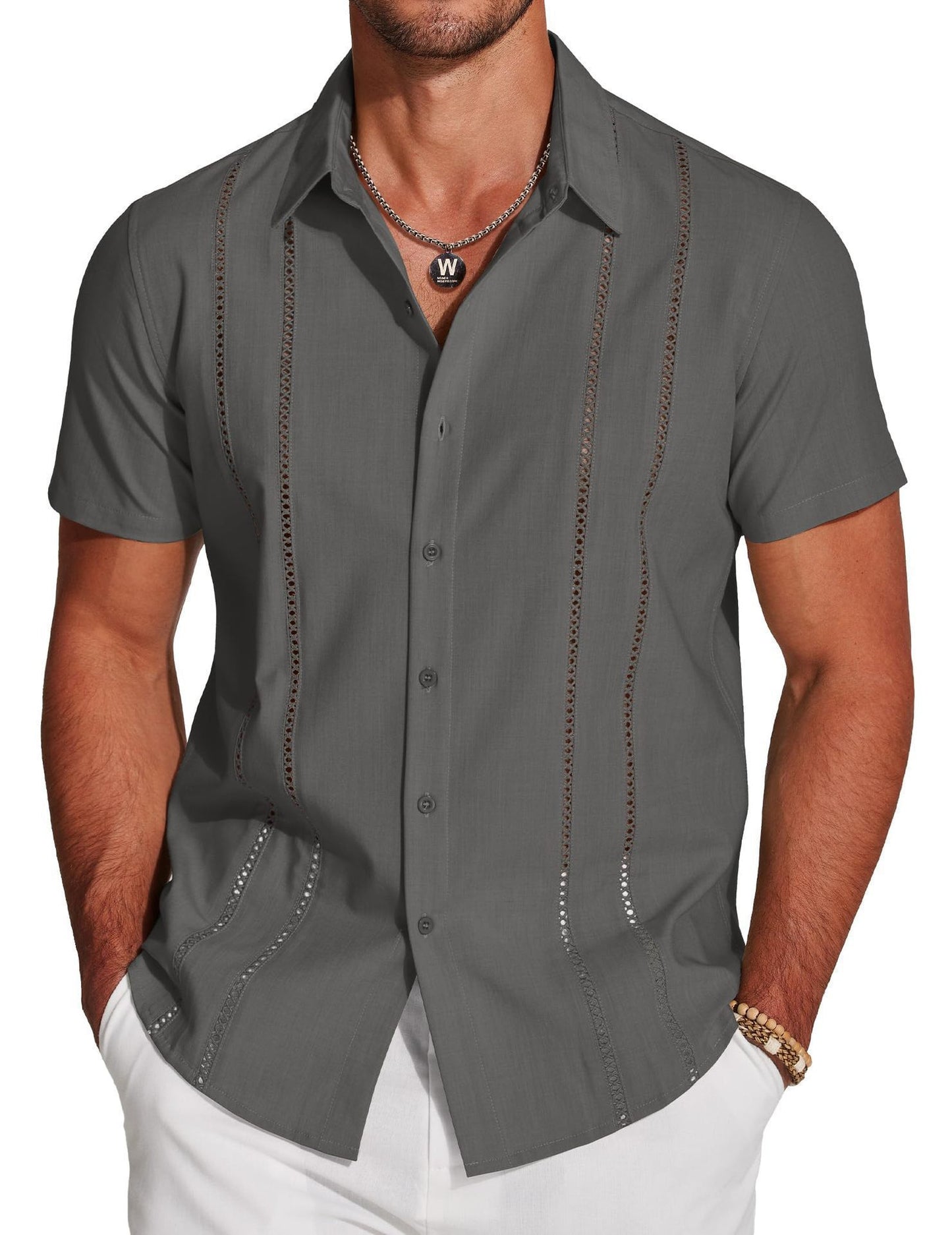 Trendy Wild Hawaii Holiday Revers Herreskjorte