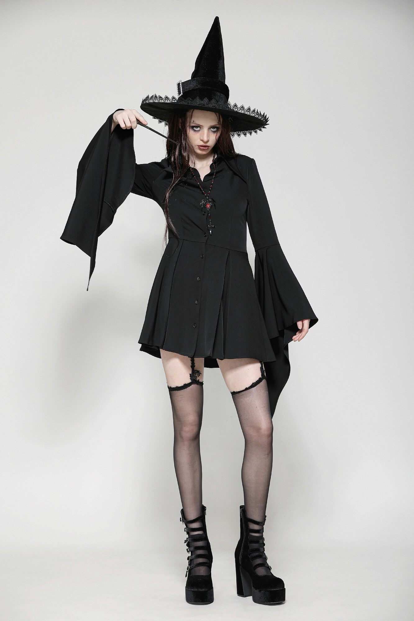 New Womens Gothic Hooded Cloak Coat Asymmetrical