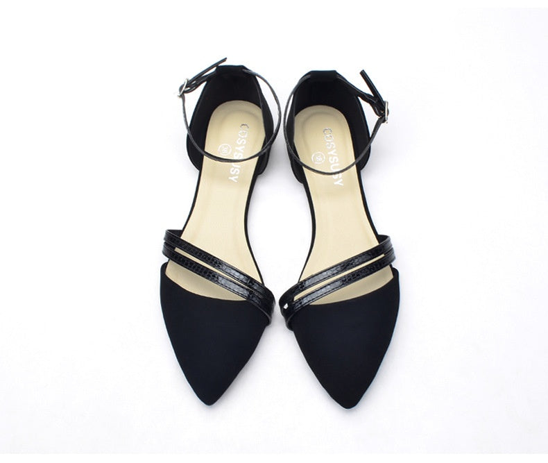 Female Pointed Hollow Back With Flat Sole Sandals