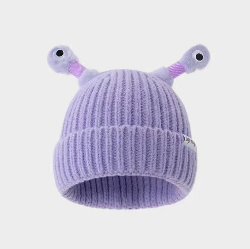 Cute Luminous Autumn And Winter Warm Ear Protection Wool Korean Cartoon Fashion All-matching Knitted Hat