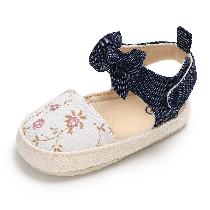 Summer Spring And Autumn New 0-1 Baby Girl Princess Shoes Soft Sole Shoes Non-slip Baby Toddler Shoes