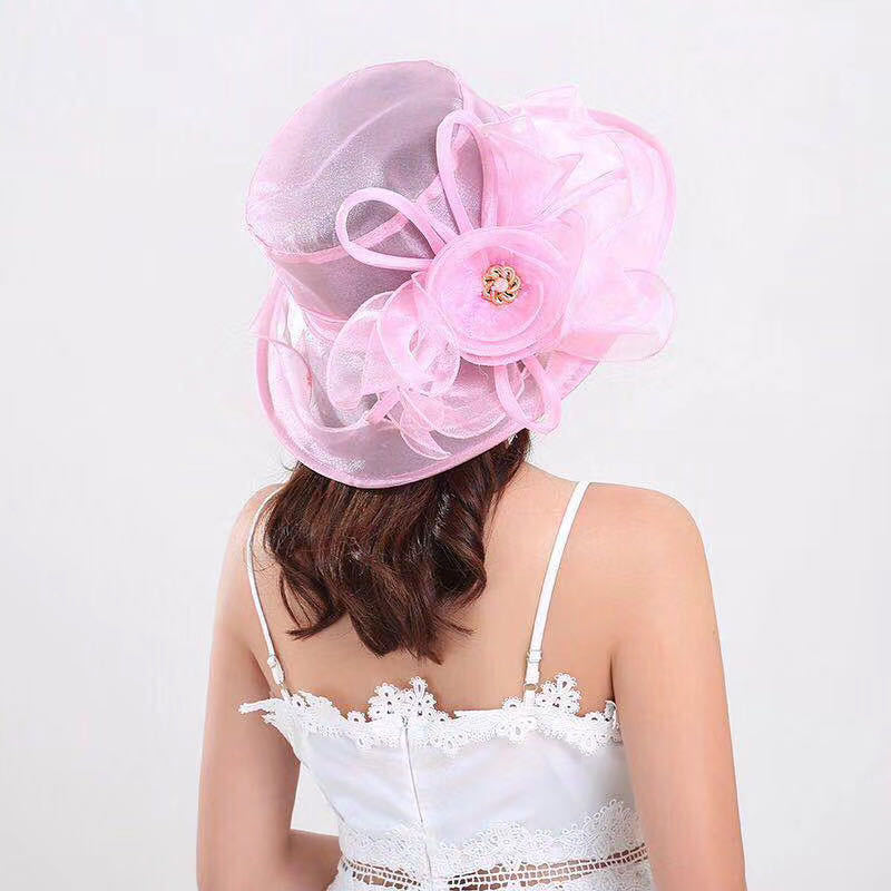 Fashion Gauze Flower Hat Wedding Dress Shadow