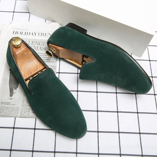 British Leather Shoes Matte Leather Gommino Men