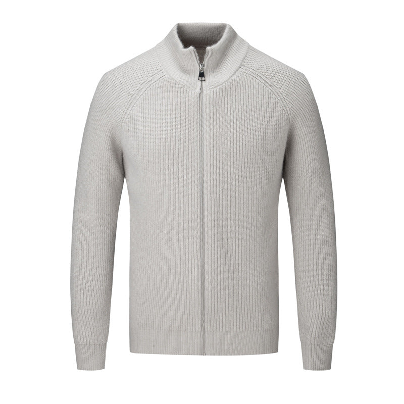 FallWinter Hot-selling Long Zipper Knitted Cardigan Men's Casual All-matching