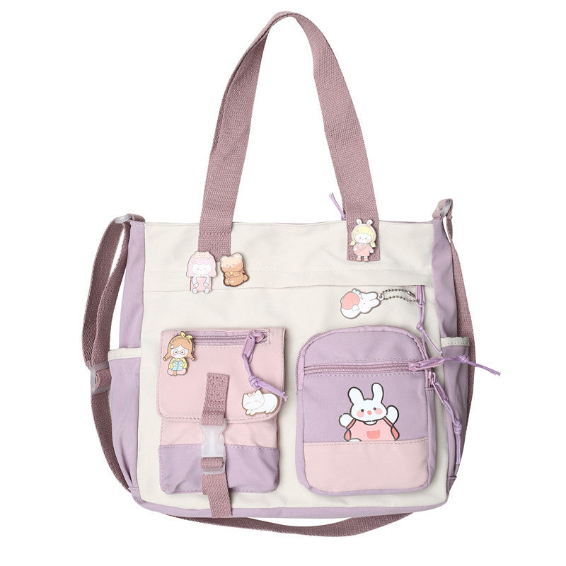 Female Niche Ins Canvas Messenger Bag Casual All-match