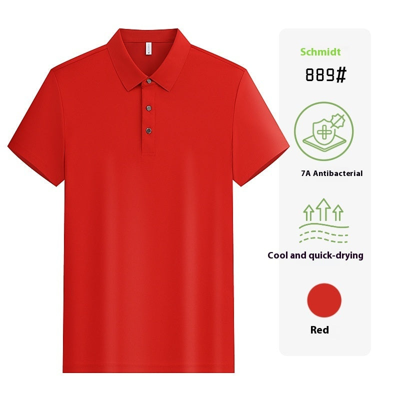 Short Sleeve Work Clothes Lapel Enterprise Embroidery Group Clothes
