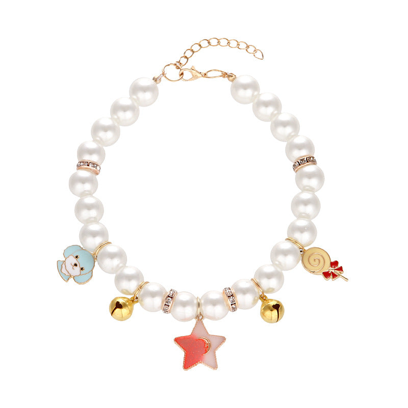Pearl Hand-woven Adjustable Cat Collar