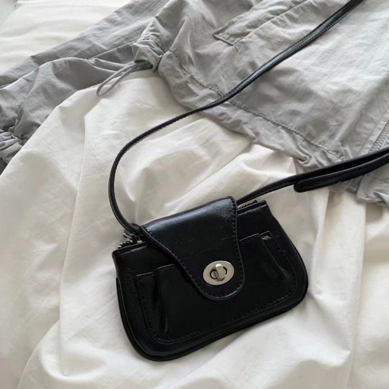 Sød Olievoksbehandlet Læder Kæde Skuldertaske/Crossbody Pung