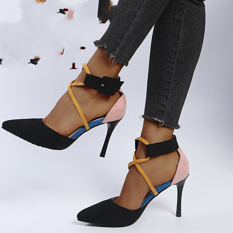 Summer Pointed Toe Cross Strap Women's Sandals