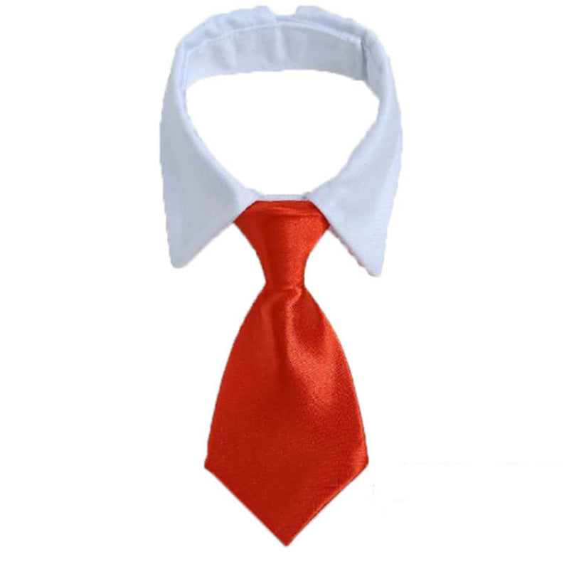 Pet Striped Tie Dog Teddy Bow Tie Scarf Blouse Collar
