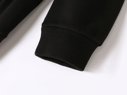 Broderet Top Mænds Casual Etnisk Stil Pullover Rund Hals Bomuld Plus Fløjl Sweatshirt